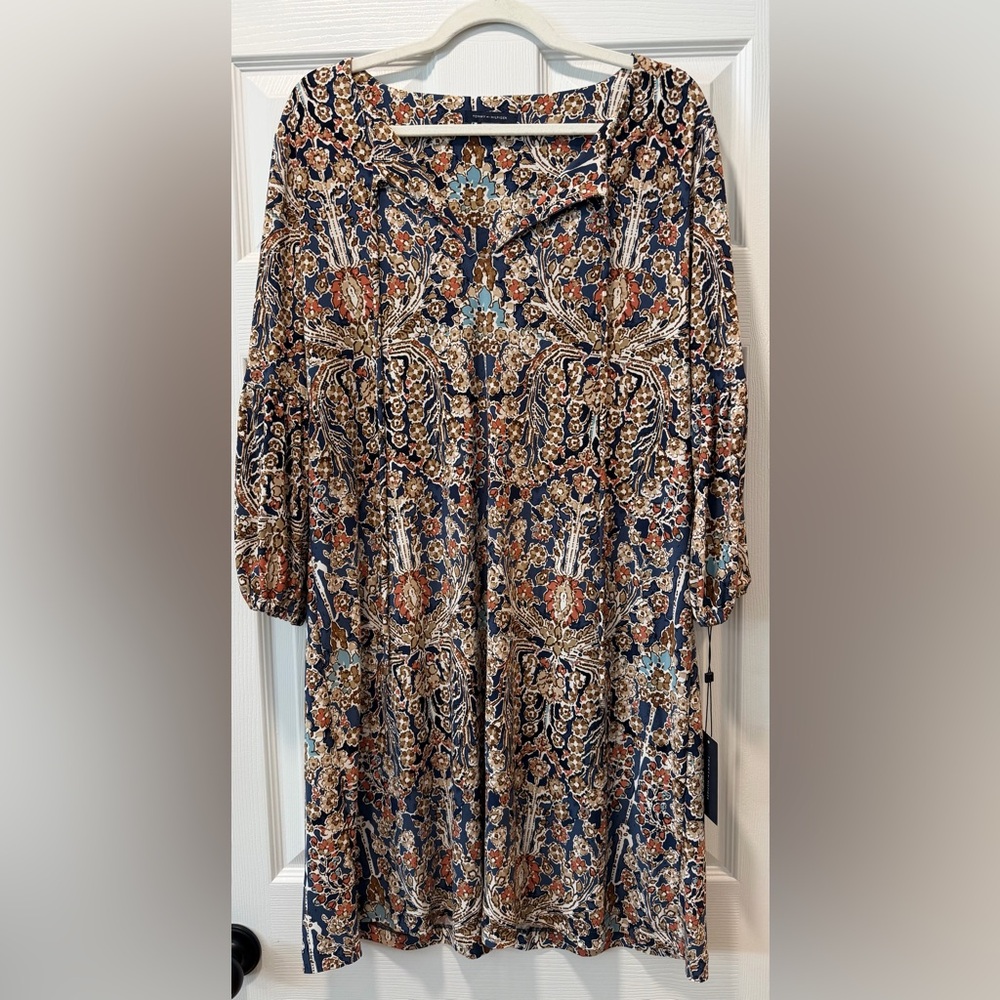 Tommy Hilfiger Navy Floral Paisley Button-Front Shirt